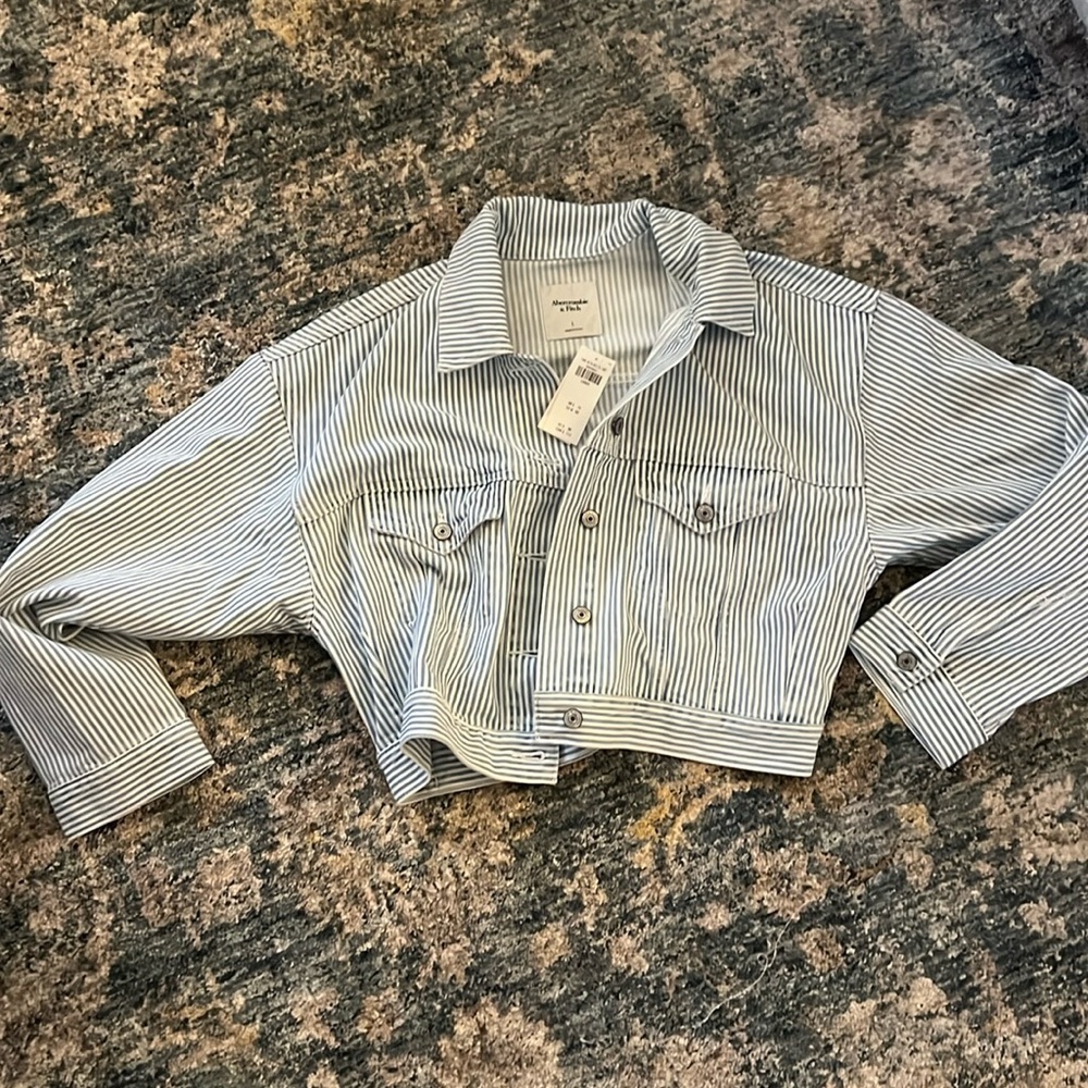 Abercrombie & Fitch stripe Jean jacket